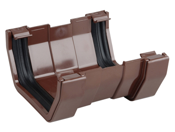 product visual Osma SquareLine gutter union 100mm brown