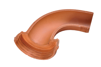 product visual Hepworth Clay left-hand channel bend 90° 150mm