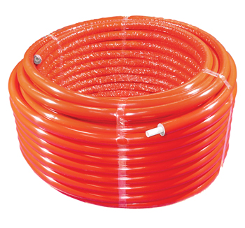 product visual Wavin Tigris K1 Pre-Insulated 9mm Pipe Coil 16x2mm Length 50m Red
