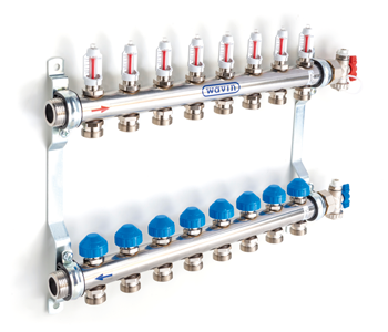 product visual Stainless Manifold 1" 6 l/min 11 port