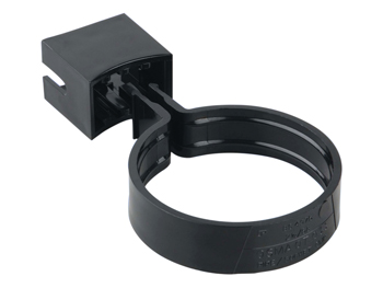 product visual Wavin RoundLine Pipe Or Socket Bracket 68mm Black