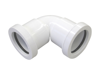 product visual Osma Waste push-fit knuckle bend 90° 50mm white
