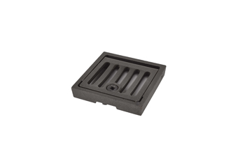 product visual Hepworth Clay square hinged cast iron grating and frame 150mm