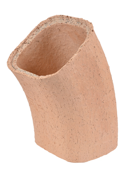 product visual Hepworth Terracotta square flue liner bend 37.5° 225mm