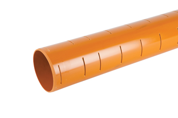 product visual OsmaDrain plain ended slotted pipe 110mm length 6m