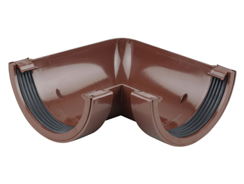 product visual Osma RoundLine gutter angle 90° 112mm brown