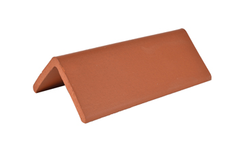 product visual Hepworth Terracotta plain angle ridge tile red 90° length 450mm