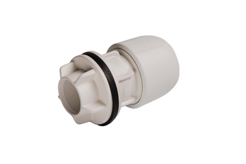 product visual Hep2O Imperial Straight Tap Connector 3/4x3/4" White