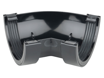 product visual Wavin RoundLine Gutter Angle 45° 112mm Black