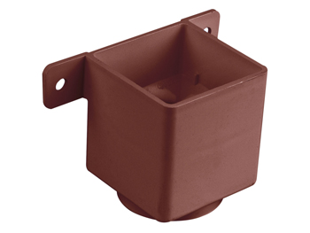product visual Osma SquareLine pipe connector and bracket 61mm brown