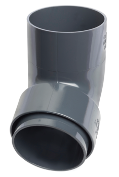 product visual Wavin RoundLine Offset Bend Spigot 68mm Anthracite Grey