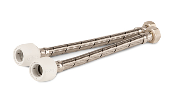 product visual Hep2O flexible tap connector with brass nut 0.75"x22mm (full bore) 500mm