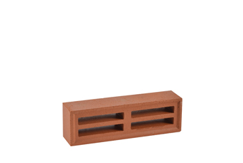 product visual Hepworth Terracotta louvered hole airbrick red 215x65mm