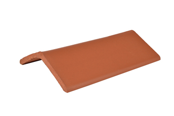 product visual Hepworth Terracotta plain angle ridge tile red 125° length 450mm