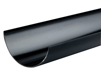 product visual Wavin RoundLine Gutter 112mm Black 4m