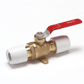 product visual Hep2O Brass Plated Ball Valve 22x22mm
