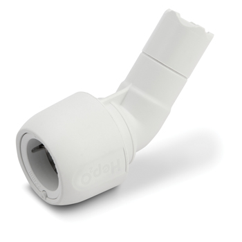 product visual Hep2O Obtuse Bend Spigot 135° 22mm White