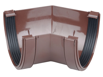 product visual Osma DeepLine fabricated gutter angle to order 113mm brown