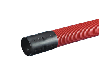 Produktbillede 110 rød kabelrør DVK vandtæt 6m