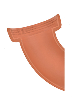 product visual Hepworth Clay left-hand 1/2 section branch channel bend 10° 100mm
