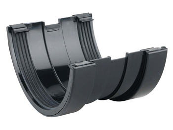 product visual Wavin RoofLine Gutter Union 150mm Black