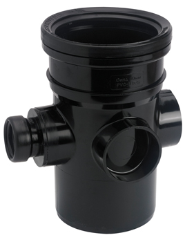 Wavin Soil S/S Bossed Pipe 32x110mm Black | Wavin