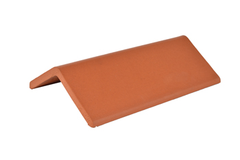 product visual Hepworth Terracotta plain angle ridge tile red 115° length 450mm