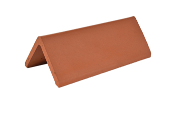 product visual Hepworth Terracotta plain angle ridge tile red 75° length 450mm