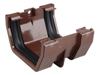product visual Osma SquareLine gutter jointing bracket 100mm brown