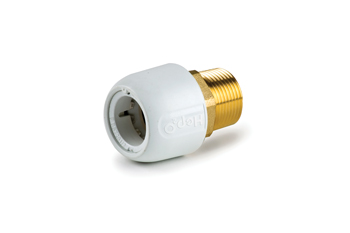 product visual Hep2O Male Brass Adaptor 3/4"x22mm White