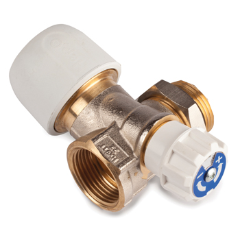 product visual Hep2O one port valved manifold 0.75"x22mm