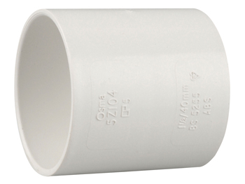 product visual Wavin ABS Solvent Weld Waste Double Socket 32mm White