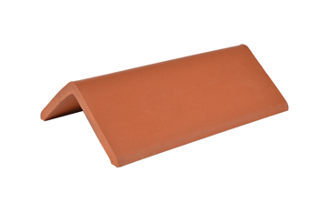 product visual Hepworth Terracotta plain angle ridge tile red 105° length 450mm
