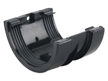 product visual Wavin RoundLine Gutter Jointing Bracket 112mm Black