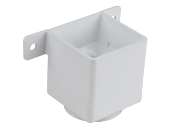 product visual Wavin Squareline Pipe Connector And Bracket 61mm White