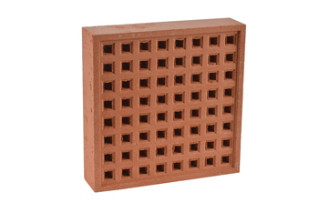 product visual Hepworth Terracotta square hole airbrick red 215x215mm