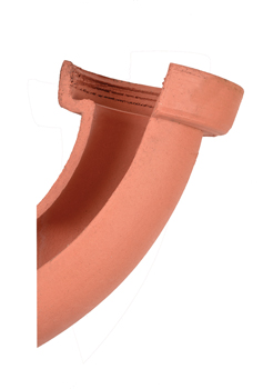 product visual Hepworth Clay right-hand 3/4 section branch channel bend 10° 100mm