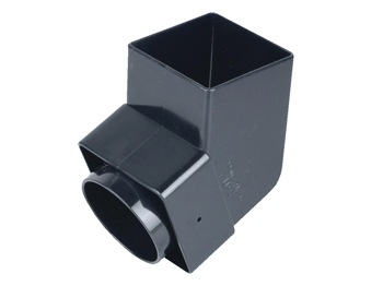 product visual Wavin Squareline Offset Bend Spigot 61mm Black