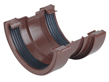 product visual Osma RoundLine gutter union 112mm brown