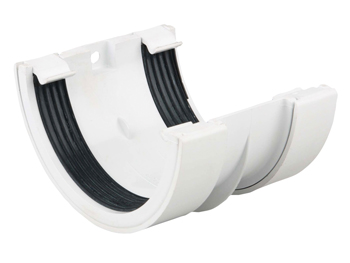 product visual Wavin RoundLine Gutter Jointing Bracket 112mm White