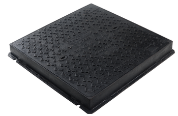 product visual 600mm SQ Cover & Frame 125kN BK Screwed