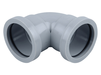 product visual Osma Waste push-fit knuckle bend 90° 50mm grey