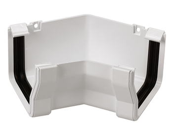product visual Wavin StormLine Gutter Angle Internal 45° 111mm White