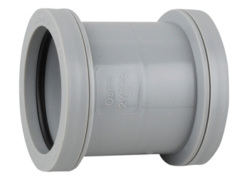product visual Osma Waste push-fit double socket 50mm grey