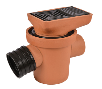 product visual Hepworth Clay inlet gully with back inlet 100mm