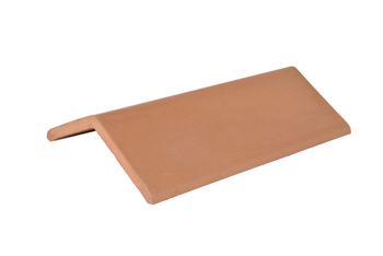 product visual Hepworth Terracotta plain angle ridge tile buff 125° length 450mm