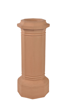 product visual Hepworth Terracotta octagon chimney pot buff height 750mm