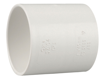 product visual Wavin ABS Solvent Weld Waste Double Socket 50mm White