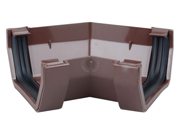 product visual Osma SquareLine fabricated gutter angle to order 100mm brown