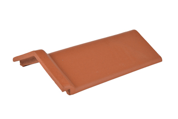 product visual Hepworth Terracotta capped angle ridge tile red 125° length 450mm